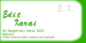edit karai business card